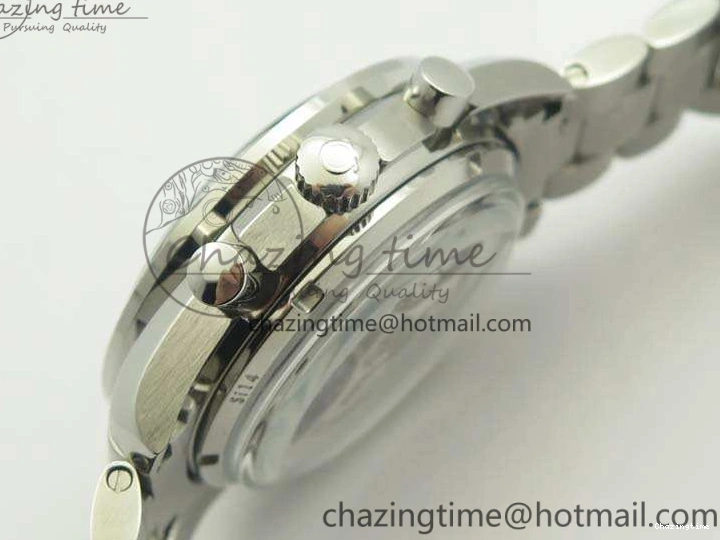 0317 TechFriendly SpeedMaster MoonWatch SS OMF 1:1 Best Edition Black Red Dial On SS Bracelet A9300 V 8092